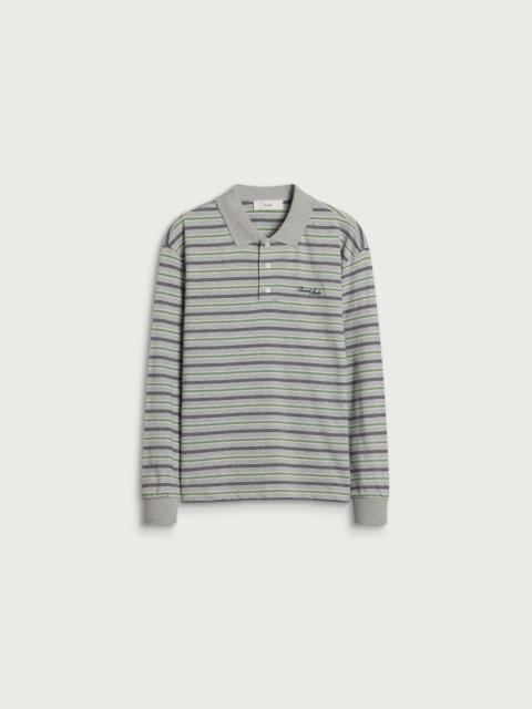 Dunst Dunst Multi Stripe Collared T-Shirt