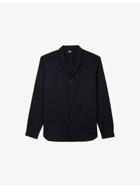 The Kooples Notch-Lapel Slim-Fit Cotton Shirt