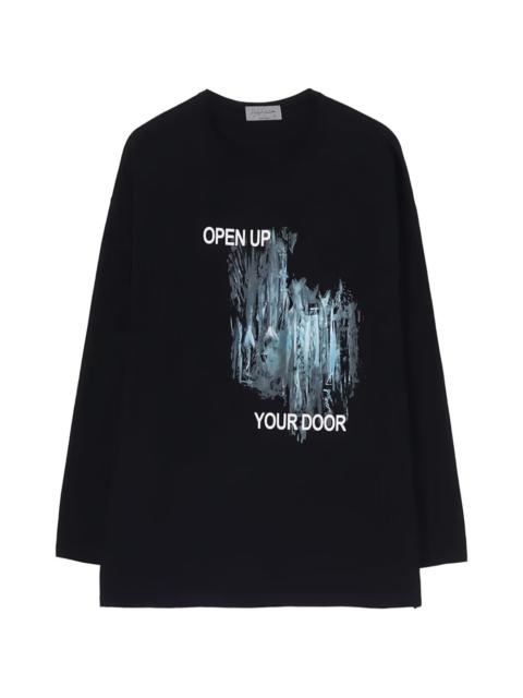 Yohji Yamamoto graphic-print long-sleeve T-shirt