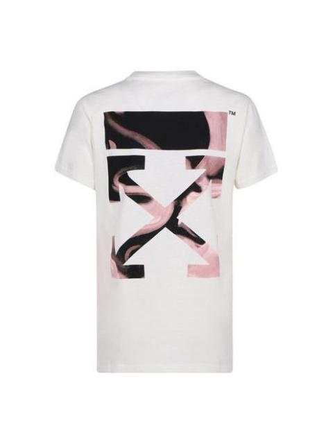 Off-White (WMNS) Off-White SS21 Back Arrow Cotton Short Sleeve White OWAA049R21JER0010331