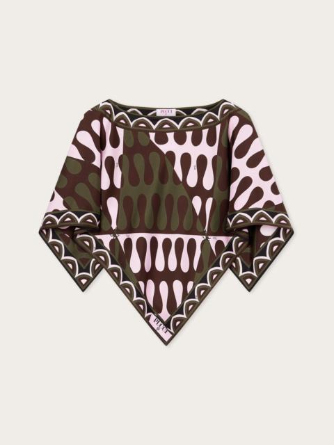 PUCCI LEOCORNO PRINT SILK BLOUSE