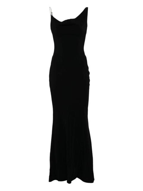 MUGLER cowl-neck dress