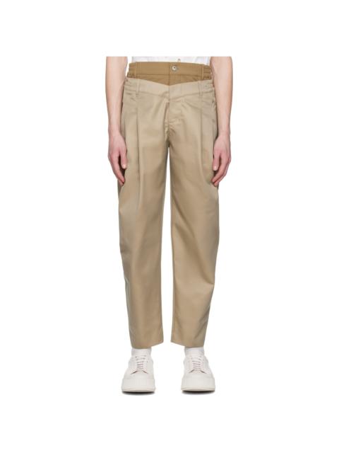 FENG CHEN WANG SSENSE Exclusive Khaki Trousers