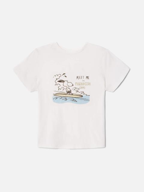 RE/DONE Classic Tee Snoopy Hang Ten - Vintage White