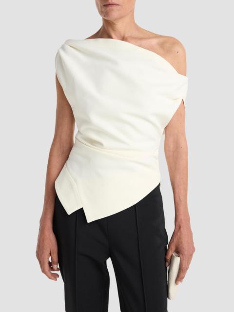 RÓHE Women's One-Shoulder Drape Top - Off White