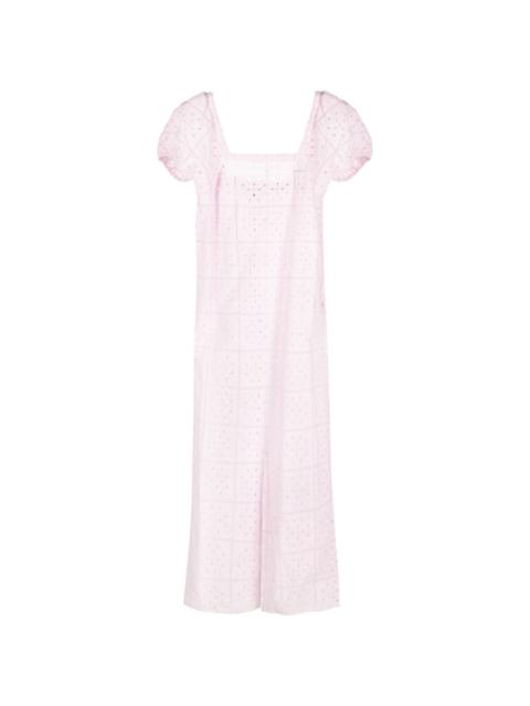 broderie anglaise midi dress