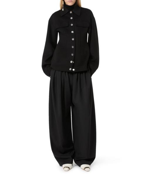 Sportmax SHAPED OVERSHIRT IN PURE WOOL