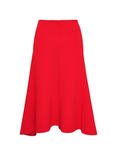 Jil Sander red A-line skirt