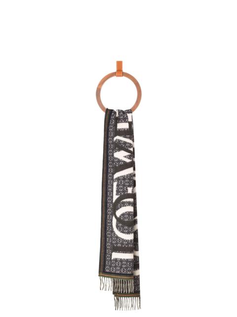 Loewe LOEWE Love scarf in wool and cashmere