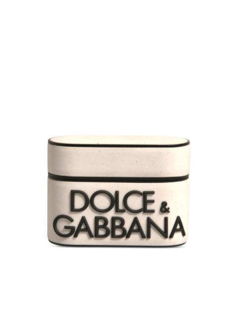 Dolce & Gabbana embossed-logo AirPods case
