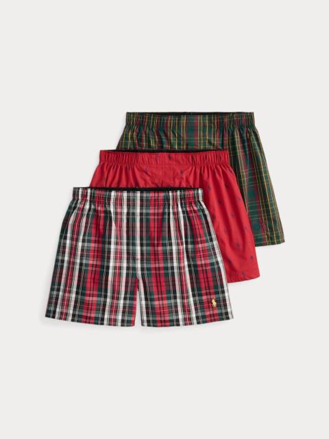 Polo Ralph Lauren Classic Fit Woven Cotton Boxer 3-Pack