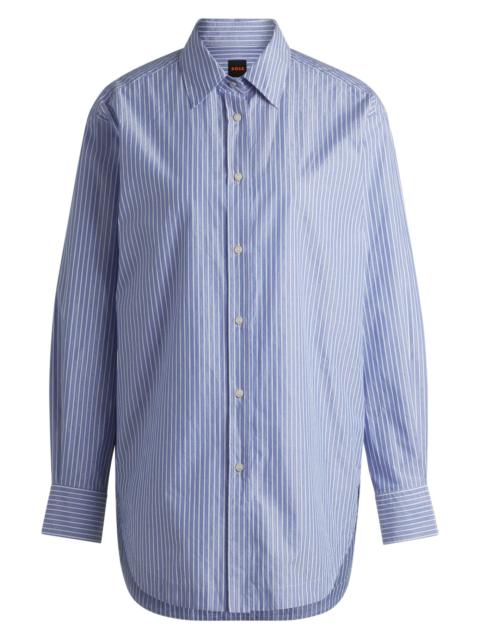RELAXED-FIT BLOUSE IN STRIPED POPLIN