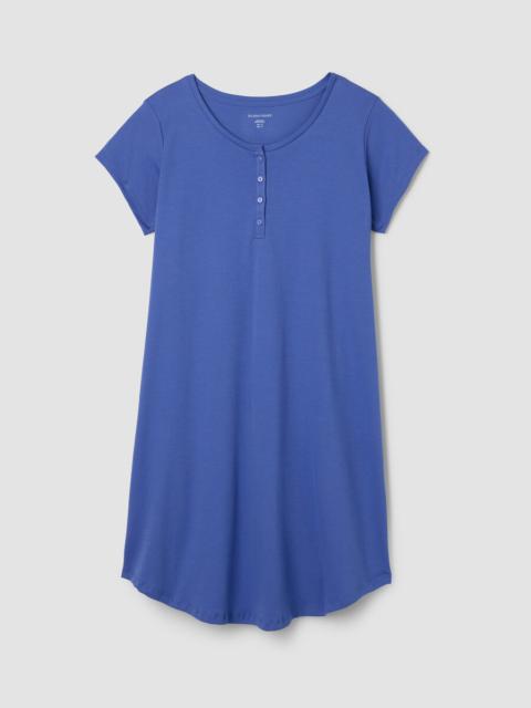 EILEEN FISHER Organic Cotton Interlock Henley Sleep Dress