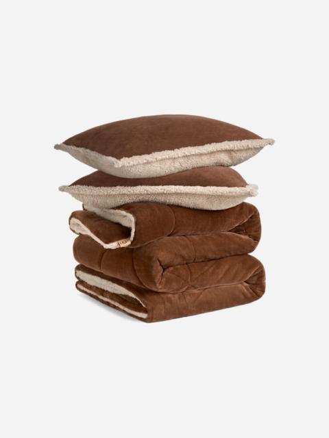 UGG ® Avery Comforter Set F/Q Polyester Bedding in Chestnut/Cream