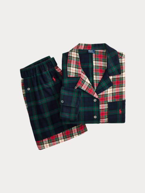 Polo Ralph Lauren Plaid Flannel Crop Top & Boxer PJ Set