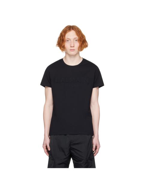 Balmain Black Embossed T-Shirt