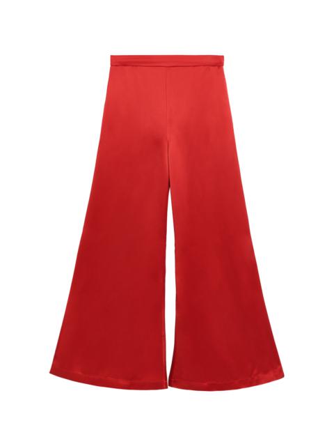 BY MALENE BIRGER Lucee Satin Wide-Leg Pants red