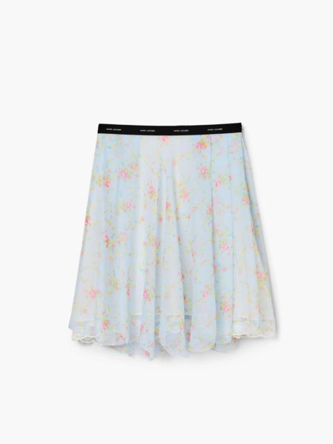 Marc Jacobs BLURRED FLORAL CHIFFON SKIRT
