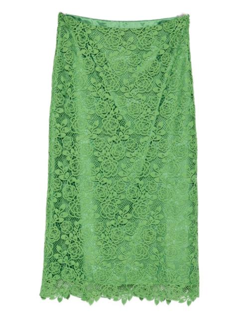 ANNA SUI floral lace skirt