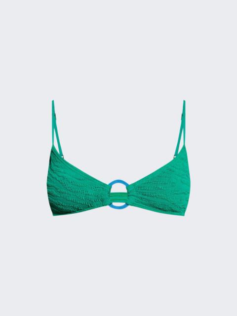 bond-eye Ring Lissio Crop Bikini Top Emerald Tiger