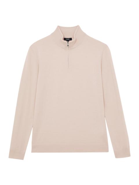 REISS Men's Blackhall Quarter-Zip Wool Sweater - Beige