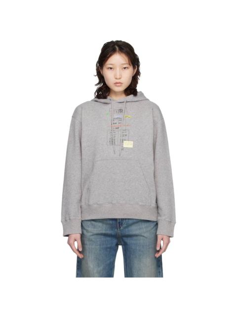 Gray Unbrushed Cotton Hoodie