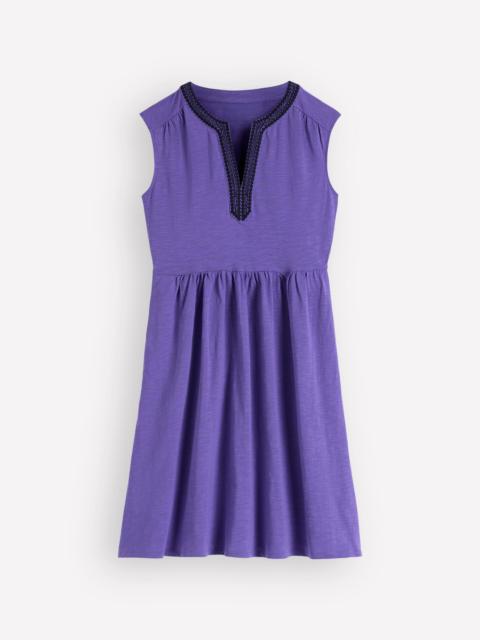 BODEN May Jersey Short Dress-Han Purple