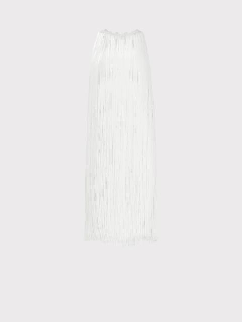 HERVE LEGER RACER FRINGE MINI DRESS