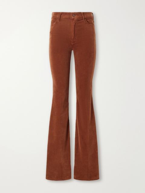 MOTHER The Doozy cotton-blend corduroy flared pants Brown