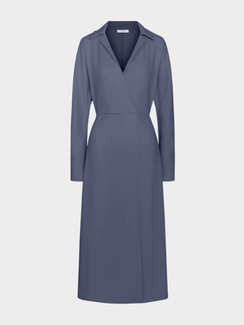 Vince Shaped Collar Dolman-Sleeve Midi Dress