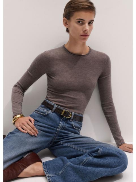 ME+EM Barely There Jersey Stitch Crew Neck