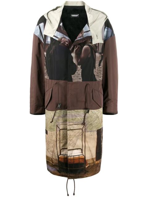 UNDERCOVER patchwork print coat