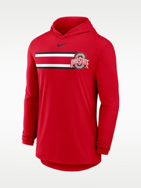 Nike Ohio State Primetime Pattern Men's Nike Dri-FIT College Long-Sleeve Hooded T-Shirt