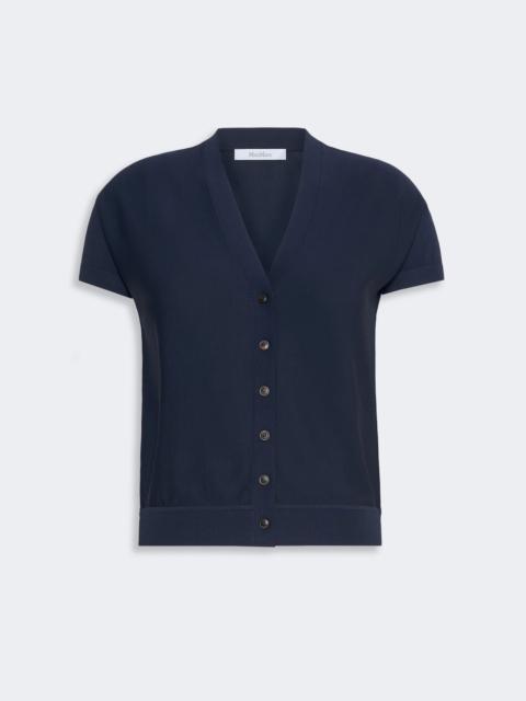Max Mara FINITO Viscose crepe cardigan - ULTRAMARINE