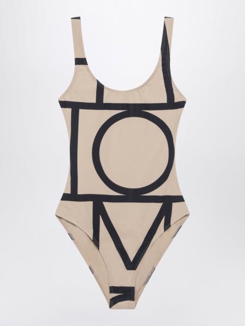 TOTEME Beige swimsuit with monogram