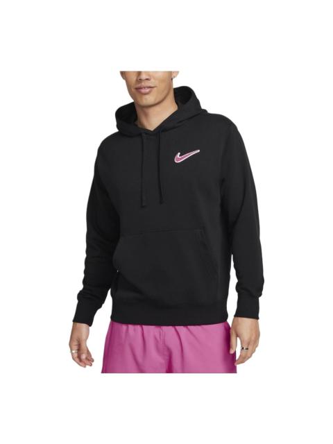 Nike Nike Sportswear Pullover French Terry Hoodie 'Black Pinksicle' FZ5201-010