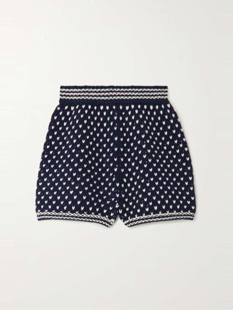 Loro Piana Jacquard-knit cotton shorts