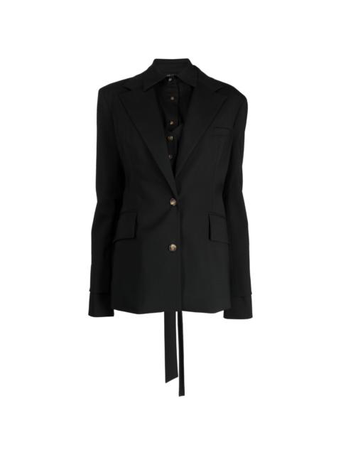 cut-out tailored blazer