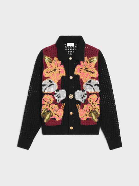 CELINE crocheted floral cardigan