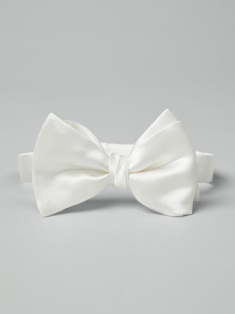 Cotton and silk satin bow tie