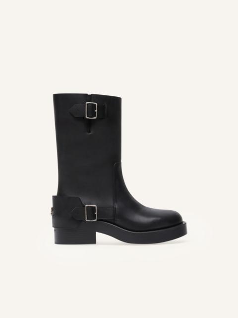 courrèges AMERICANA HARNESS LEATHER BOOTS