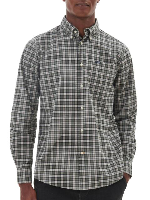 Lomond Tailored Fit Plaid Stretch Cotton Button-Down Shirt