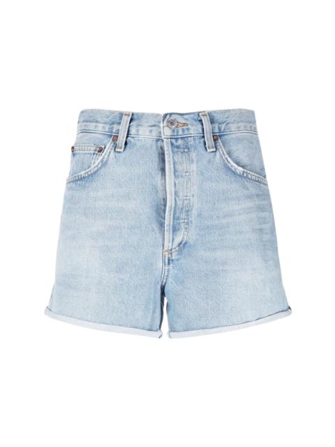 high-rise denim shorts