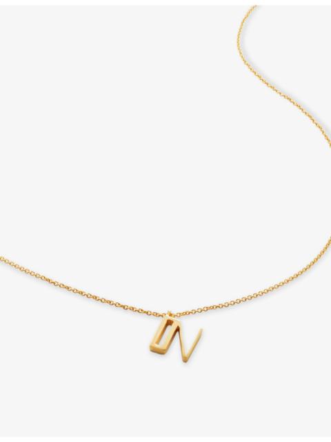 MONICA VINADER Initial N 18ct Gold-Vermeil Plated 925 Sterling Silver Necklace