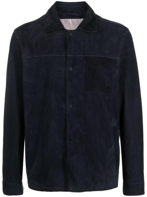 goat suede shirt jacket