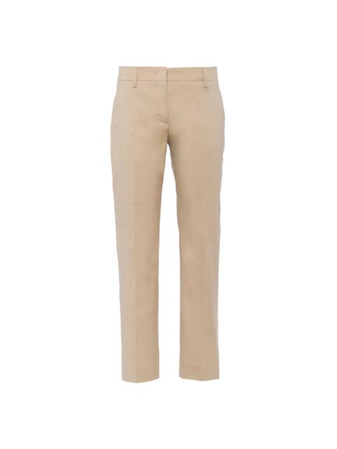 Prada Stretch cotton poplin trousers
