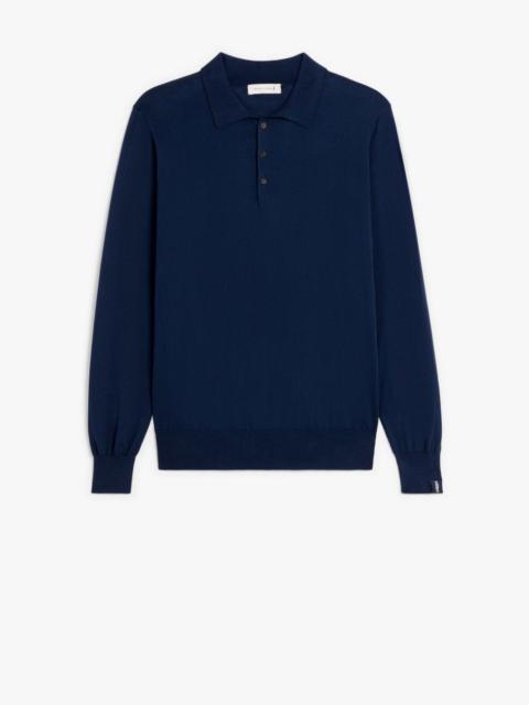 Mackintosh NAVY COTTON LONG SLEEVE POLO SHIRT