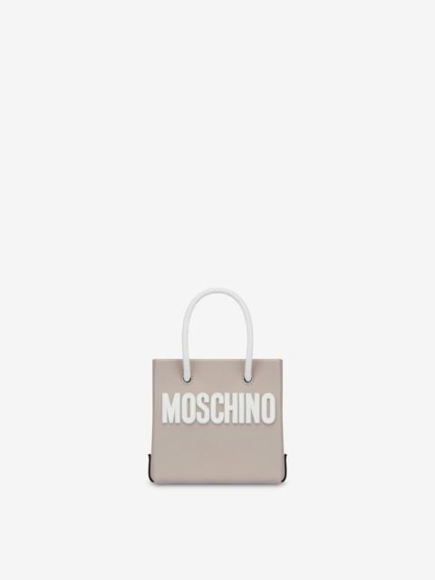 Moschino LETTERING LOGO MINI CALFSKIN SHOPPER