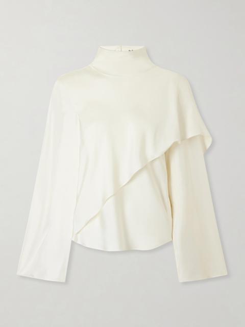 RÓHE Scarf-detailed Silk-twill Blouse