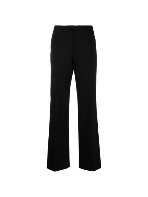 off-centre flared trousers